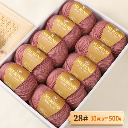 500 g de fil de laine d'alpaga mi-fin 212 de haute qualité, adapté au tricot de pulls, d'écharpes et de chapeaux, 10 écheveaux/paquet