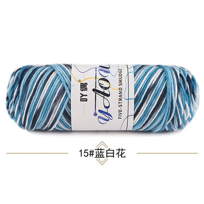 Fil à tricoter à la main en coton au lait coloré, 100g, section teinte au Crochet, ligne de fil, couverture, châle, chapeau, chaussettes, 200 mètres, 1 pièce