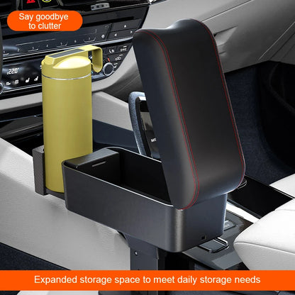 SEAMETAL – boîte d'accoudoir de voiture, organisateur de repose-coude à hauteur réglable, boîte de rangement universelle pour repose-bras intérieur, organisateur d'espace de siège