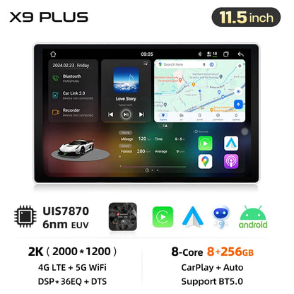 Junsun sans fil CarPlay Android Auto Radio pour Volvo XC90 2004 2005 2006-2014 voiture multimédia GPS Navi 2din RDS BT écran stéréo