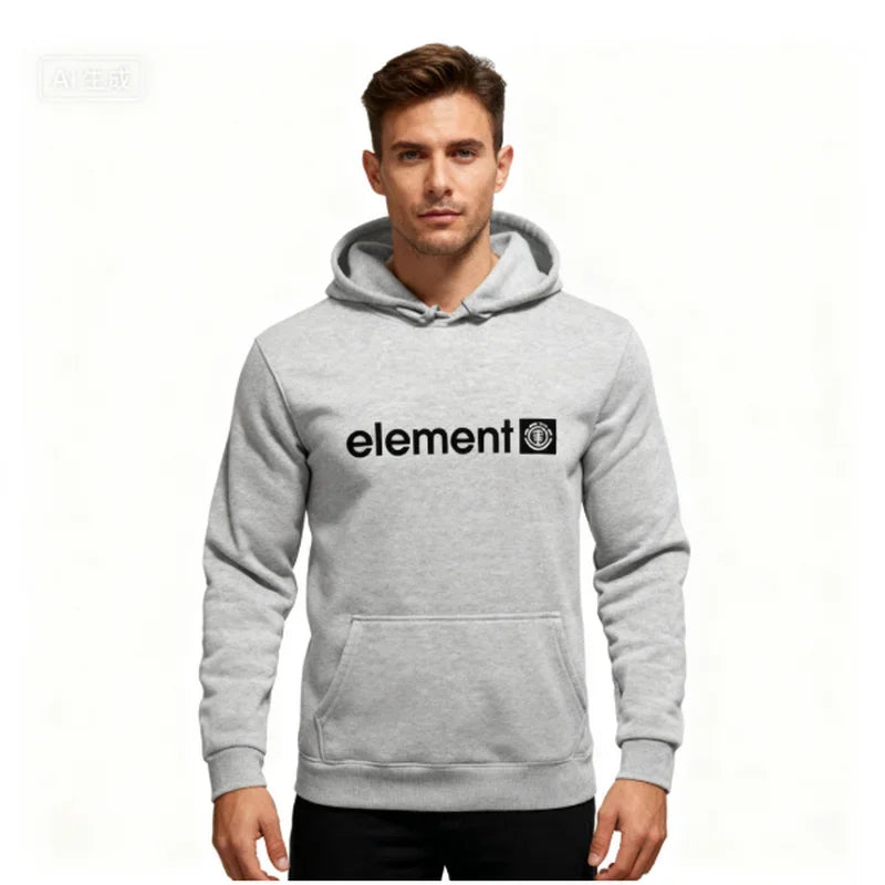 Printemps automne hommes sweats à capuche polaire impression sweats ample décontracté à capuche pull mâle vêtements de sport en plein air à manches longues hauts