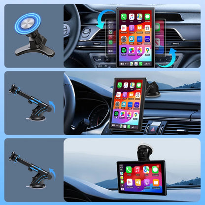 7/8/9 ''Support Orientation et Portrait voiture miroir Radio sans fil Carplay Android Auto multimédia lecteur vidéo écran universel