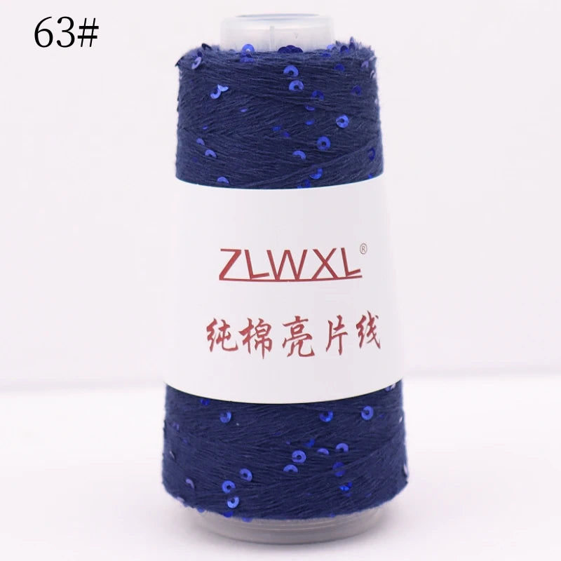   Блэк – fil de coton à paillettes, 100g, 800M, 3mm, décoration tricotée, crochet à la main, tricot jaune