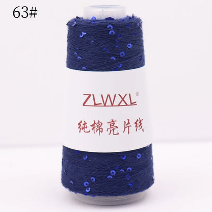   Блэк – fil de coton à paillettes, 100g, 800M, 3mm, décoration tricotée, crochet à la main, tricot jaune