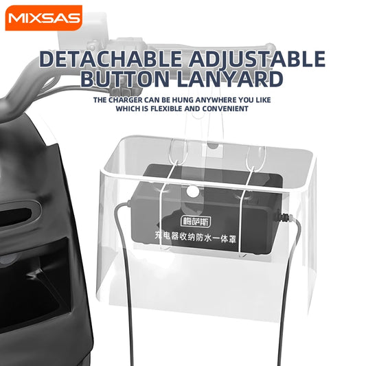 MIXSAS – sac étanche pour chargeur de voiture électrique en PVC, sac polyvalent pour chargeur EV, housse de protection contre la pluie, prise extérieure, boîte de protection anti-poussière