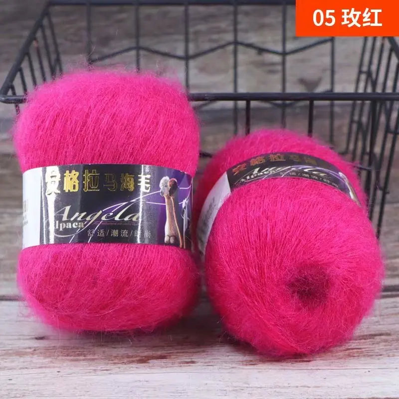 Fil de laine Mohair d'alpaga en peluche pour fil à tricoter, écharpe de pull 40 grammes/boule, fils épais de Lanas doux et chaud gonflés