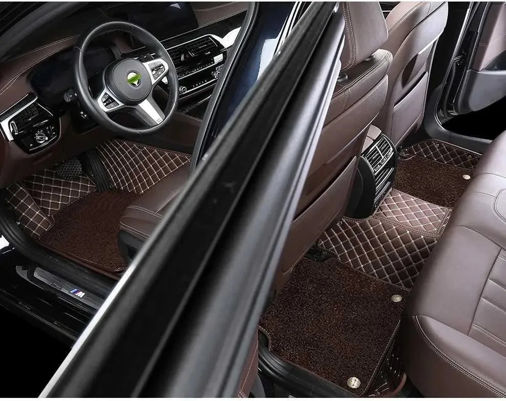 Tapis de sol de voiture Double couche 7D, pour Lifan X50 2014 2015 2016 2017 2018, imperméable, couverture complète, doublures de sol de luxe, Carpe