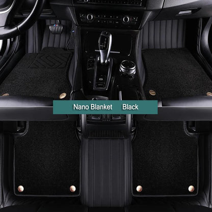 Tapis de sol de voiture personnalisés à double couche, revêtements de sol en cuir, accessoires de repose-pieds automatiques, Lynk & Co 01 02 03 05 06 09