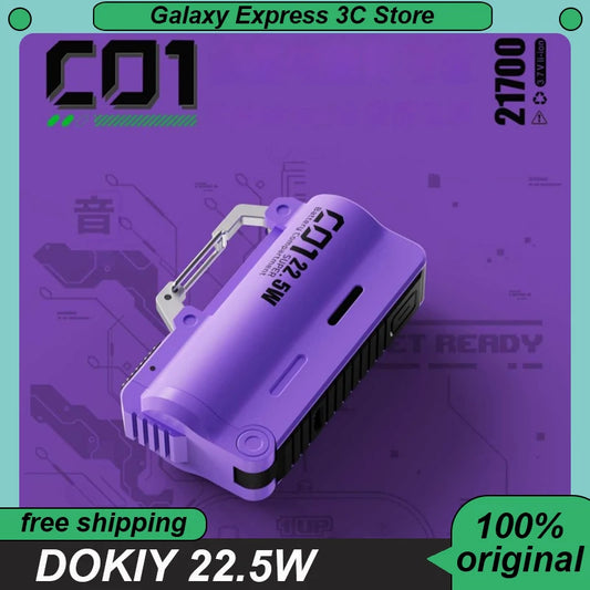 DOKIY 22.5W Super compartiment de batterie 5000/10000/20000mAh batterie externe avec boucle à crochet 21700 Li-ion batterie chargeur Portable