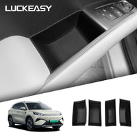 Pour BYD ATTO3 ATTO 3 YUAN PLUS 2025 2026 poignée de porte avant arrière boîte de rangement plateau organisateur TPE accessoires d'intérieur de voiture 4 pièces