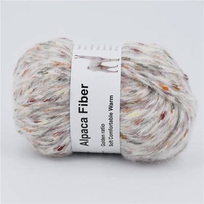 Fil épais tricoté en alpaga, 50g, aiguille colorée chaude, Crochet, écharpe tricotée à la main, fil de laine en coton Alize