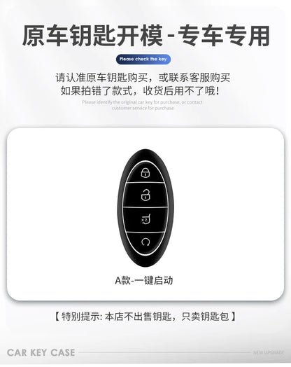 Étui pour clé en alliage de Zinc de qualité supérieure pour BYD Yangwang U8/U9-couvercle de porte-clés anti-rayures de luxe, coque de protection en métal haut de gamme
