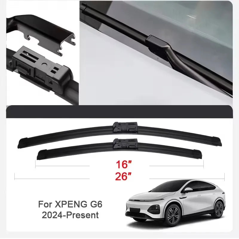 Balais d'essuie-glace de voiture, 2 pièces, pour XPENG P7,G3,G6,G9,X9,MONA, pare-brise avant, Double caoutchouc, accessoires de voiture ﻿