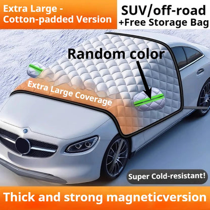 Couverture à trois fenêtres pour couverture de neige pour voiture, protection solaire avant, demi-couverture, livraison transfrontalière