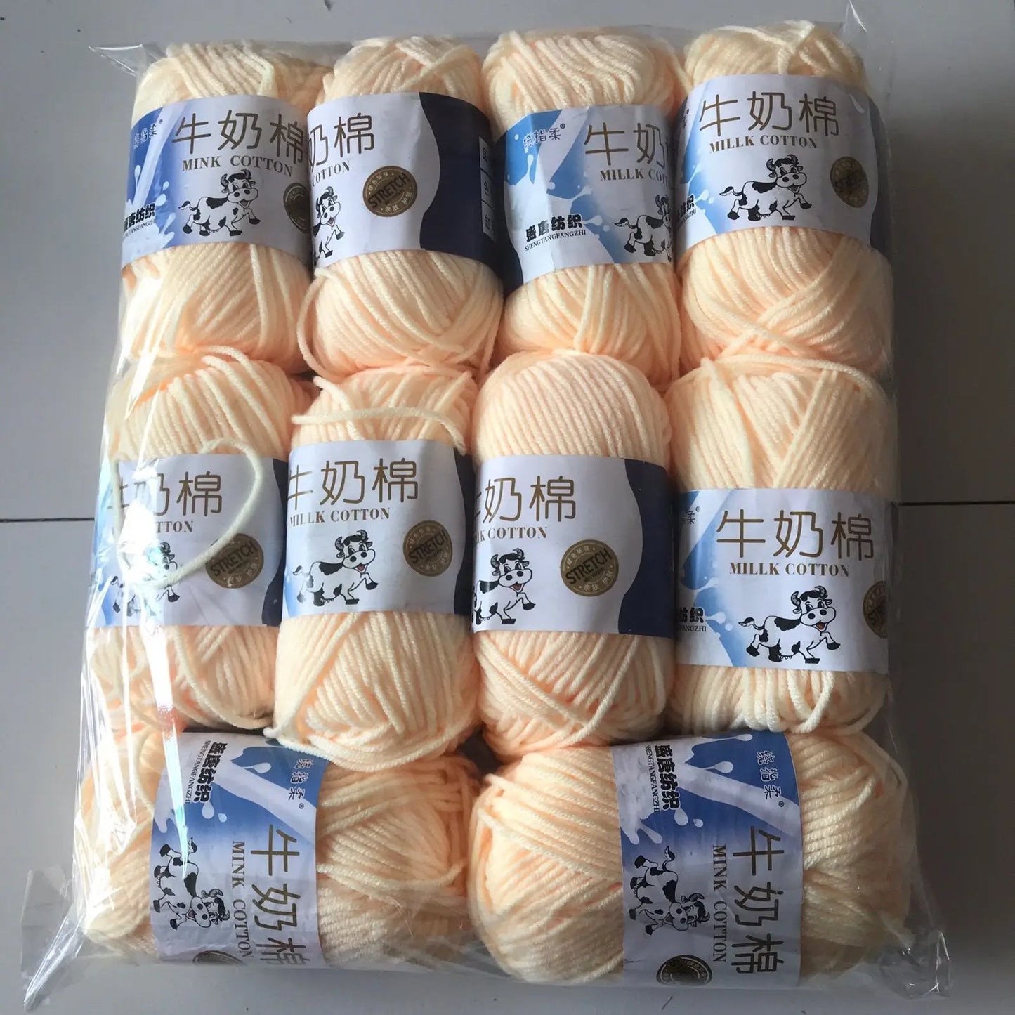Fil de laine et de coton au lait, 500g, fil au Crochet pour écharpe tricotée à la main, pull, sacs de poupées, bricolage, fournitures de tricot au Crochet, 10 pièces/lot