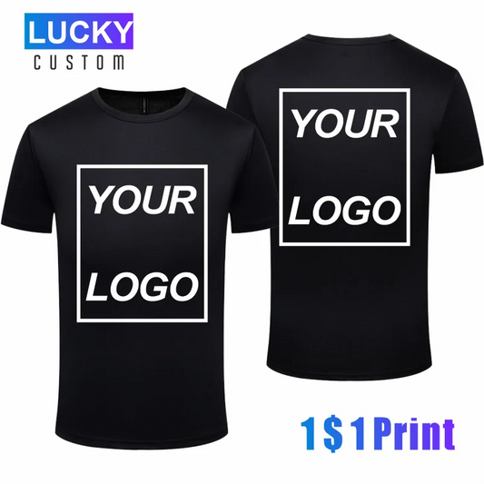 T-Shirt à manches courtes pour hommes, séchage rapide, course à pied, évacuant l'humidité, col rond, imprimé personnalisé/réamé avec motif de Logo