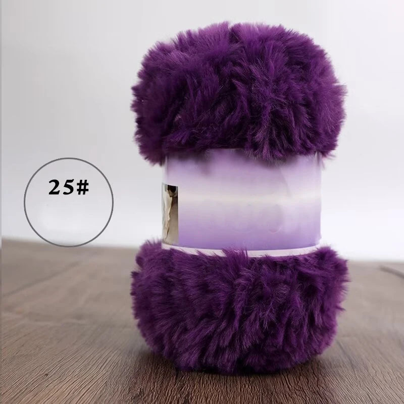 Fil de fausse fourrure 200g pour tricoter des pantoufles, des pulls chauds, des écharpes et des chapeaux faits à la main
