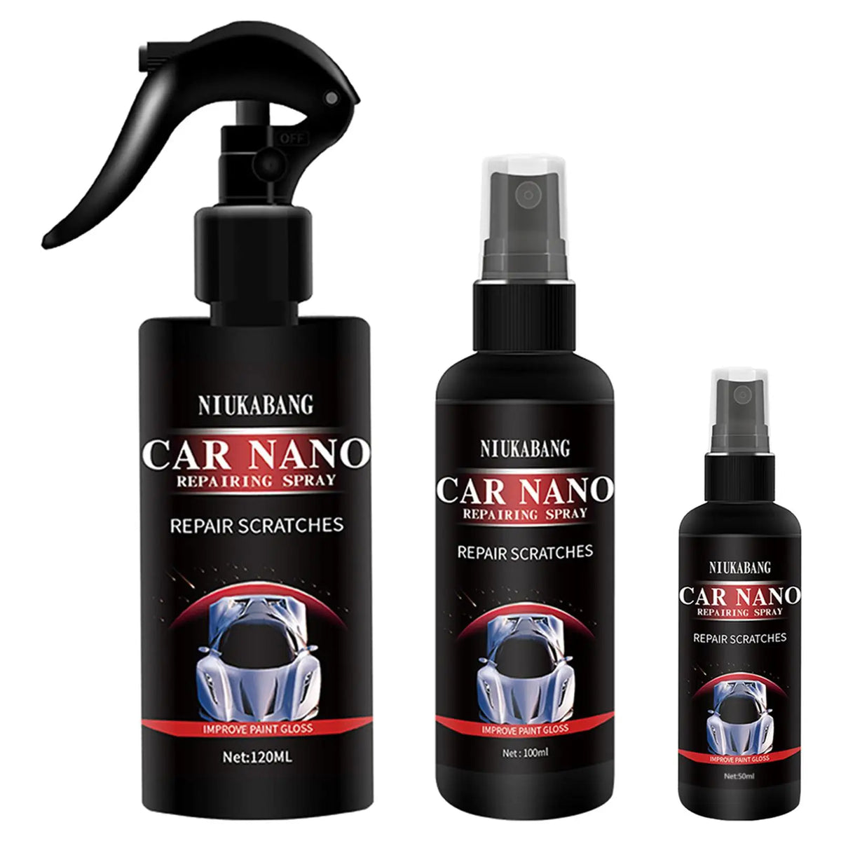 Revêtement de réparation Nano pour rayures de voiture, liquide d'oxydation par pulvérisation, verre Super hydrophobe