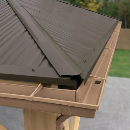 Kit de gouttières pour gazebo 12x14, système complet avec 4 tuyaux de descente pour auvent extérieur, personnalisé