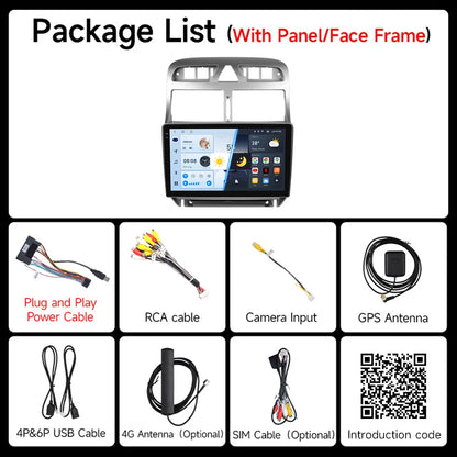 JIUYIN-Autoradio pour KIT 307, 307CC, 307SW, 2002-2013, CarPlay sans fil, Android Auto, systèmes intelligents de voiture, No 2 Din, DVD
