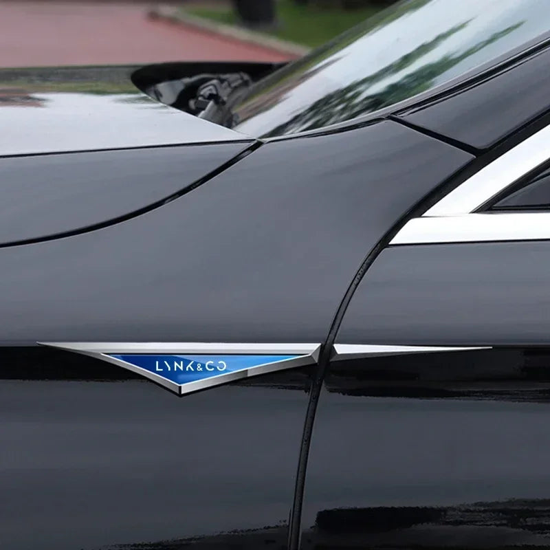 Autocollants de voiture en alliage 3d, 2 pièces, accessoires de voiture pour LYNK & CO 01 02 03 05 06
