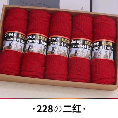 Fil de cachemire épais pour Crochet, tricot à la main, pull, écharpes, manteaux, chapeau, gants, bricolage, fil de laine d'alpaga doux et chaud, 500 g/ensemble