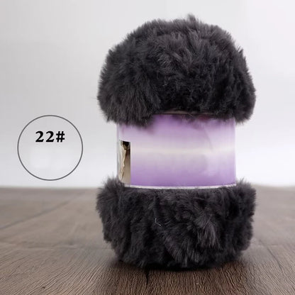 Fil de fausse fourrure 200g pour tricoter des pantoufles, des pulls chauds, des écharpes et des chapeaux faits à la main