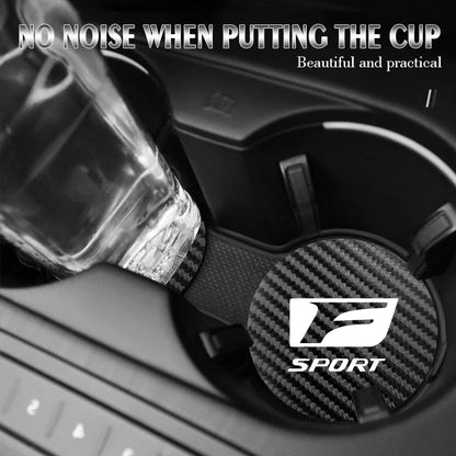 2 pièces sous-verres de voiture tapis de tasse d'eau tampons de fente imperméables pour Lexus F SPORT GS GX IS LS LX CT LC RC LBX NX RX 350h 450h ES UX 300e