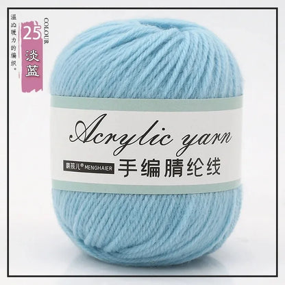 Fil tricoté en acrylique mélangé à 4 brins, avec crochet pour pull, chaussures, pantoufles, écharpe, démarreur tissé à la main pour débutants