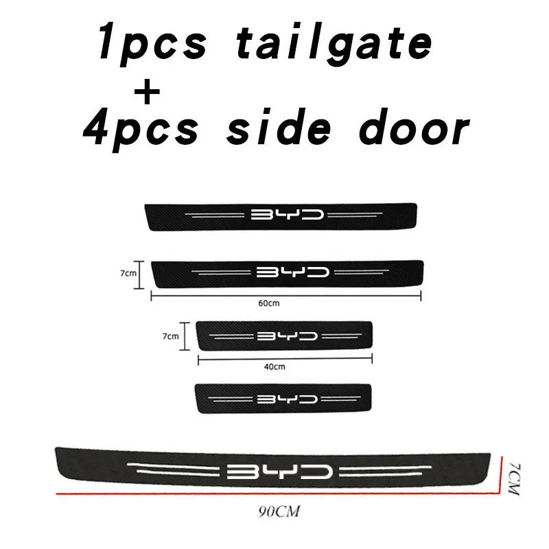 Autocollants de Protection de pare-chocs arrière pour pédale de seuil, pour BYD M6 G3 G5 T3 13 F3 F0 S6 S7 E5 E6 L3 tang yuan atto3, couverture de chanson, accessoires