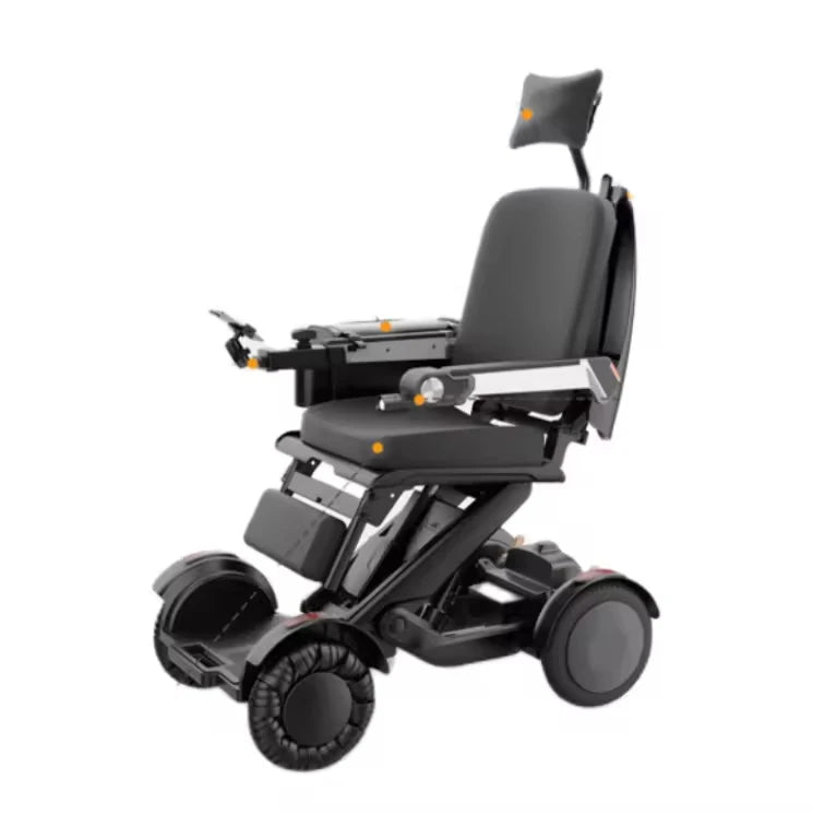 Fauteuil roulant électrique auto-équilibré de conception brevetée automatique pour fauteuil roulant électrique de position de hauteur de siège réglable de sécurité de rembourrage