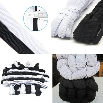 Bandes élastiques plates blanches/noires, 3/4/5/6/8/10MM, bande élastique pour vêtements de mariage, pour bricolage, couture, corde extensible