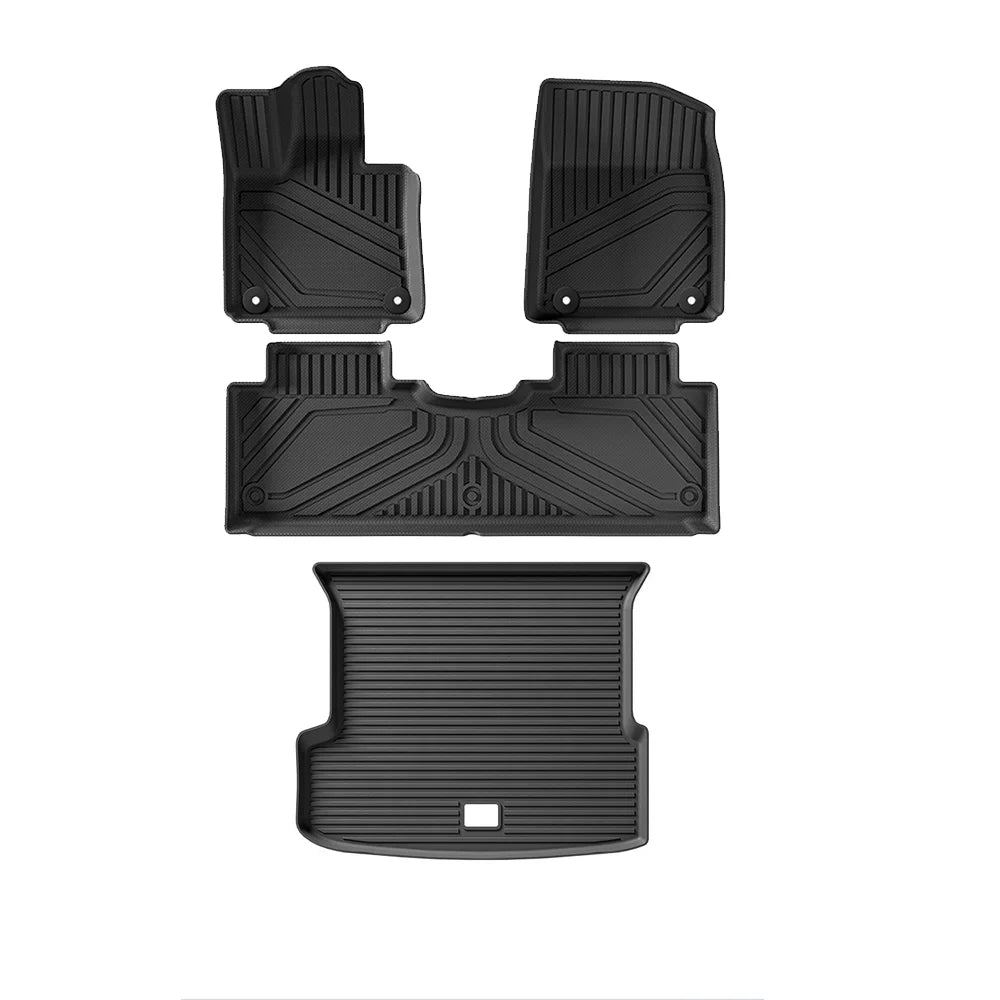 Tapis de sol de voiture pour XiaoPeng G9 2022 – 2025 TPE, imperméable, tous temps, ensemble complet de tapis de coffre, Double couche, ligne de chargement LHD