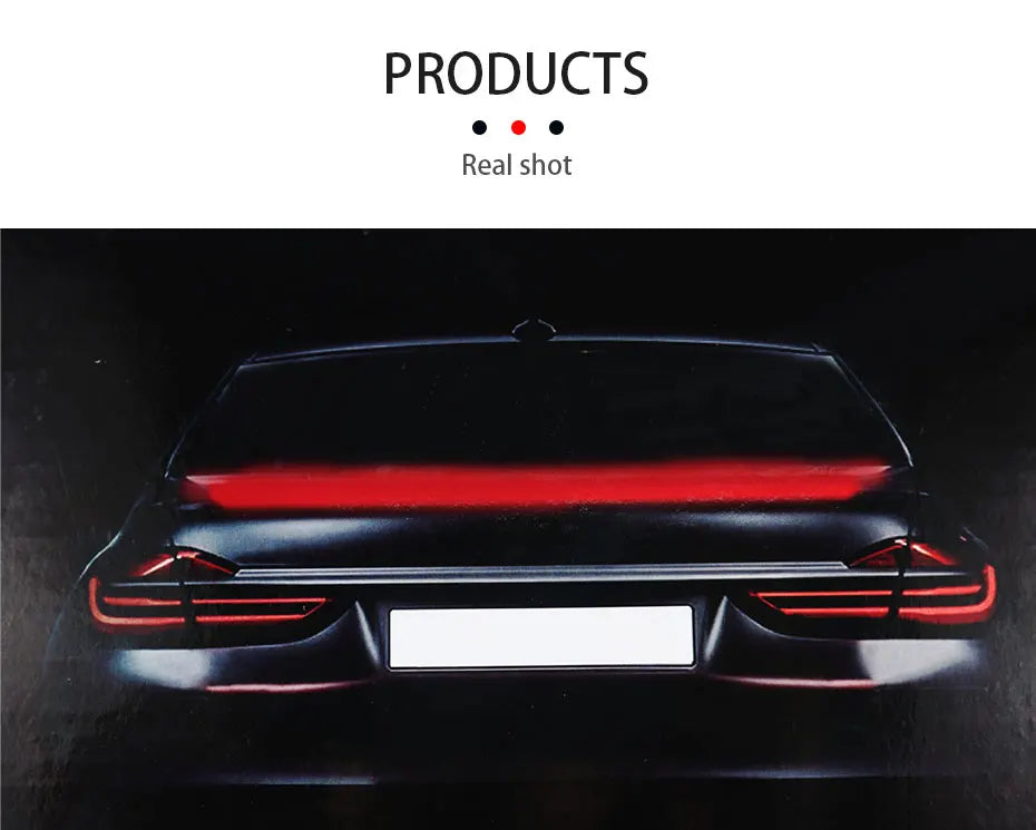 SEAMETAL 120cm Led Spoiler lumière universelle en Fiber de carbone voiture becquet arrière lampe à flux la troisième feu Stop feux de signalisation d'arrêt 12V