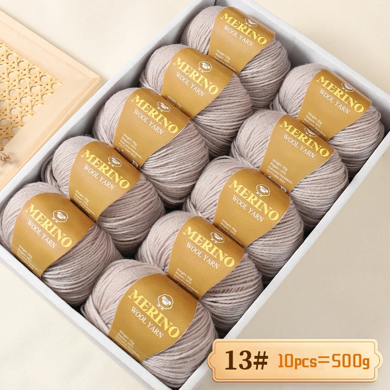 500 g de fil de laine d'alpaga mi-fin 212 de haute qualité, adapté au tricot de pulls, d'écharpes et de chapeaux, 10 écheveaux/paquet