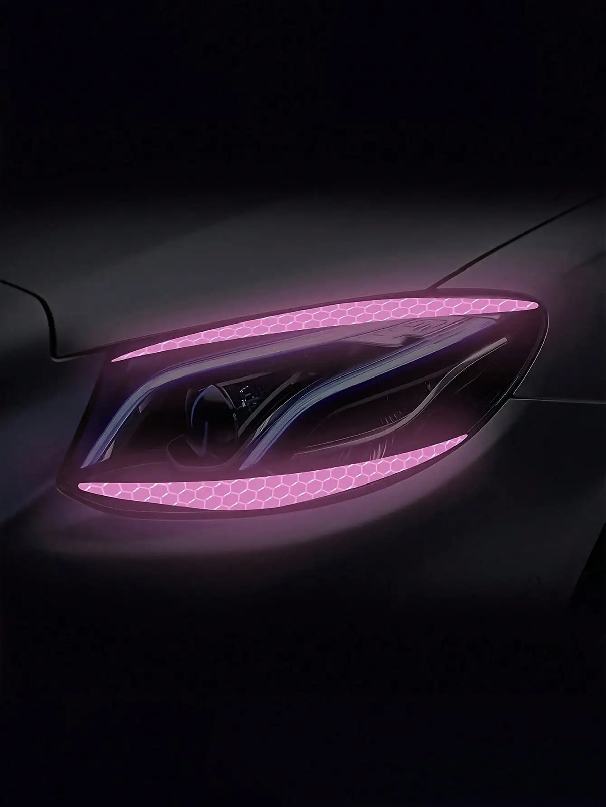 Autocollants réfléchissants pour sourcils de phares de voiture, autocollants en vinyle imperméables pour le style personnalisé, améliore la visibilité nocturne, installation facile à faire soi-même