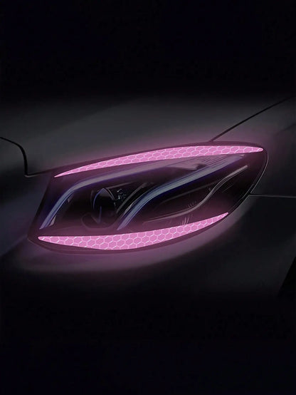 Autocollants réfléchissants pour sourcils de phares de voiture, autocollants en vinyle imperméables pour le style personnalisé, améliore la visibilité nocturne, installation facile à faire soi-même