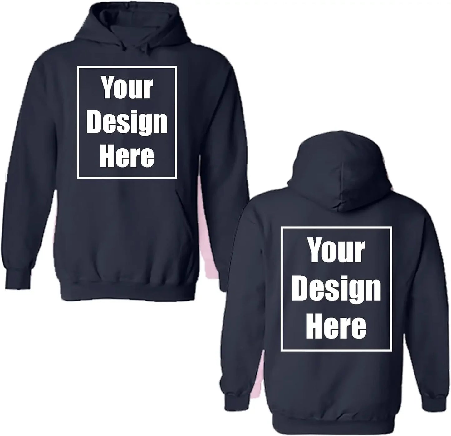 Chemises de ville ajoutez votre propre conception de texte personnalisé personnalisé avant et arrière sweat à capuche fête d'anniversaire personnalisation vêtements