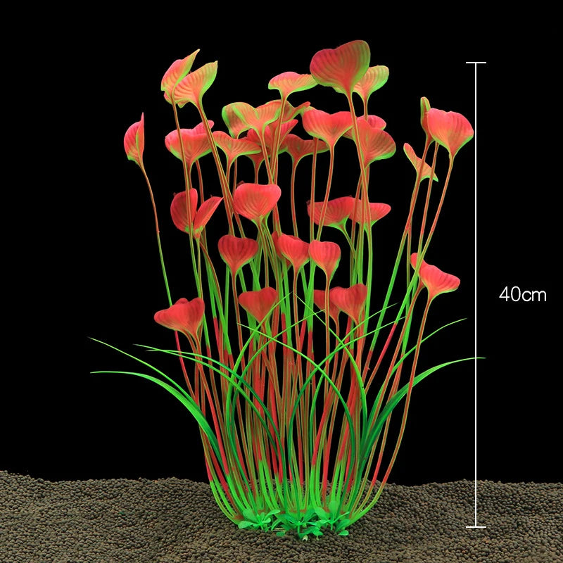 Plantes artificielles décoratives pour aquarium, herbe aquatique en plastique pour décorations d'aquarium, accessoires pour aquarium, plantas acuario