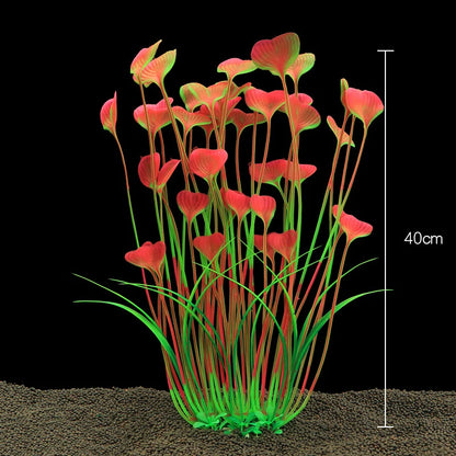 Plantes artificielles décoratives pour aquarium, herbe aquatique en plastique pour décorations d'aquarium, accessoires pour aquarium, plantas acuario