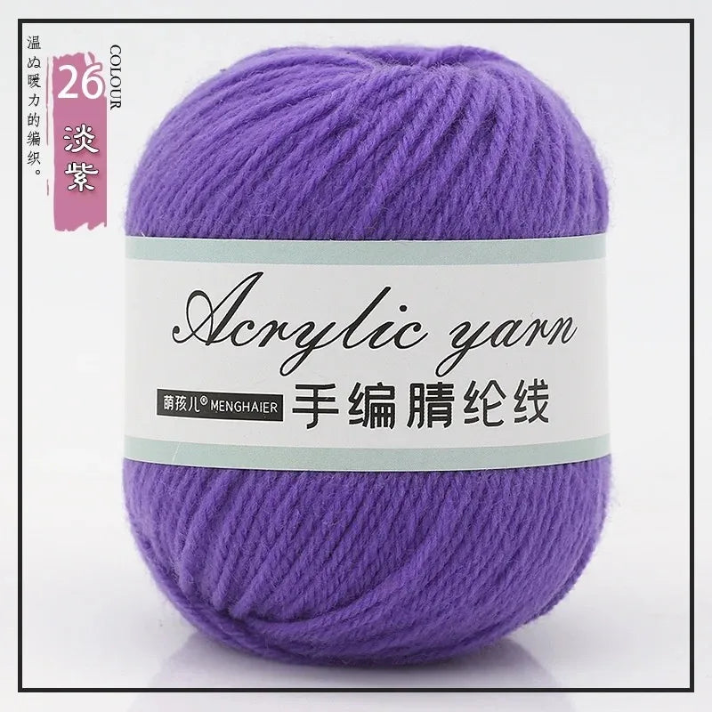 Fil tricoté en acrylique mélangé à 4 brins, avec crochet pour pull, chaussures, pantoufles, écharpe, démarreur tissé à la main pour débutants