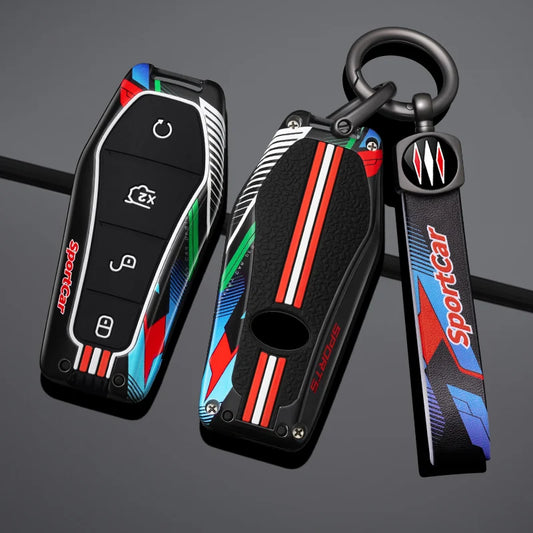 Porte-clés de voiture en alliage de Zinc, pour BYD Han Ev Tang Dm/Qin PLUS/Song Pro/MAX/Yuan Dolphin E2, coque de protection de décoration de clé de voiture