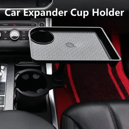 Plateau porte-gobelet universel pour voiture de haute qualité - 360 °     Organisateur rotatif réglable à double tasse