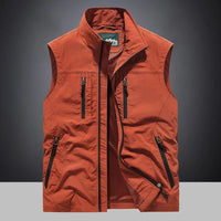 Grande taille hommes été en plein air randonnée gilet tactique multi-poches léger coque souple utilitaire voyage Safari Cargo gilet hommes