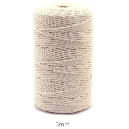 Macramé en ULde coton pour bricolage, artisanat, cintres de plantes, Noël et mariage, 1mm, 2mm, 3mm, 4mm, 5mm, 6mm, 109 verges, 218 verges