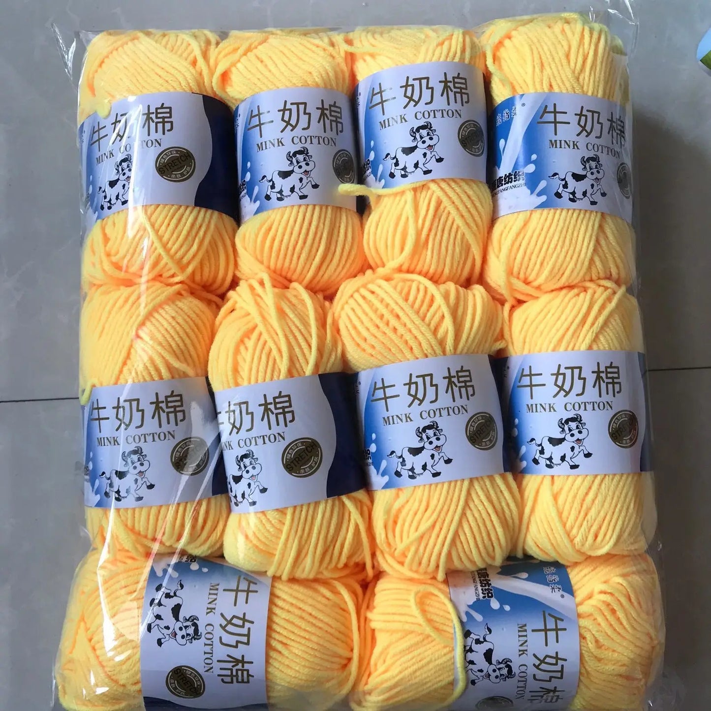 Fil de laine et de coton au lait, 500g, fil au Crochet pour écharpe tricotée à la main, pull, sacs de poupées, bricolage, fournitures de tricot au Crochet, 10 pièces/lot