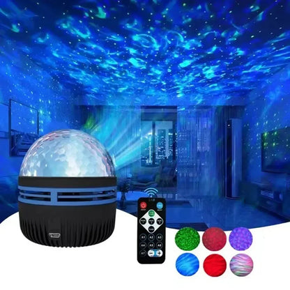 جهاز عرض مجرة السماء المرصعة بالنجوم، أضواء مسرح USB مع جهاز تحكم عن بعد، يُنشط بالصوت، تغيير الألوان لتزيين الغرفة، الحفلات، هدايا العيد