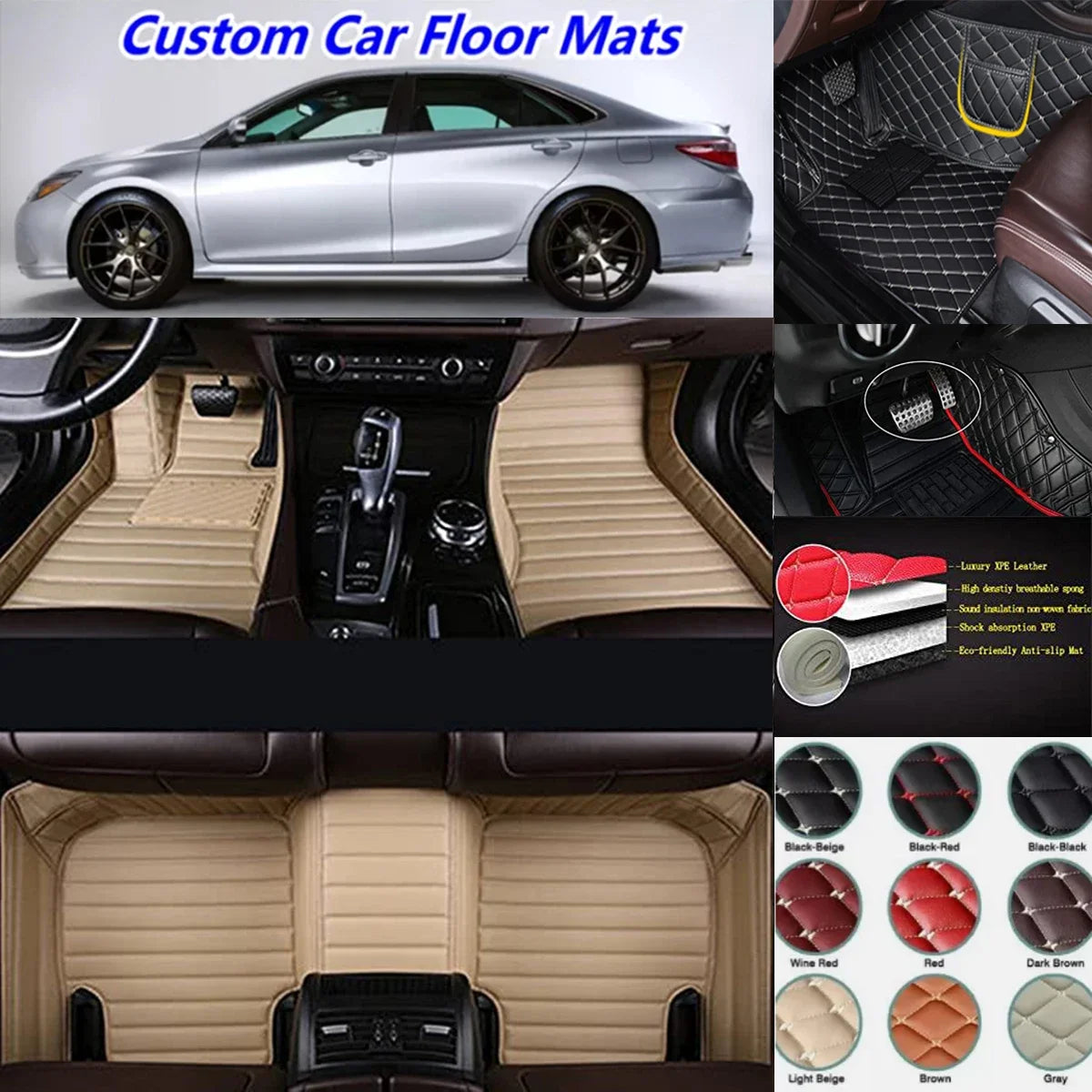 Pour Lynk & Co Z10 Z20 900 tapis de sol de voiture personnalisés tapis Auto en cuir PU imperméable pied Coche accessoire revêtement de sol