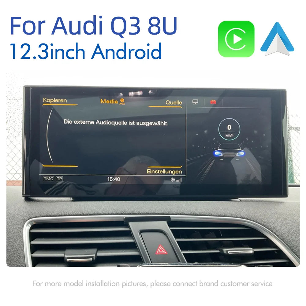 Android 14 sans fil CarPlay pour Audi Q3 8U 2011-2018 écran tactile Navigation WiFi DSP multimédia lecteur Radio accessoires