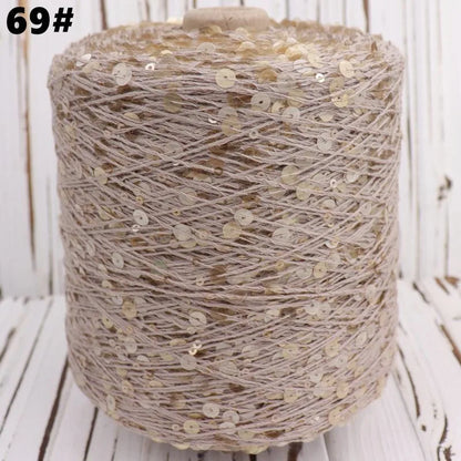 Fil à paillettes spécial 300, 900M, 100% coton, 6mm + 3mm, accessoires pour vêtements, bricolage, poupée de chiffon, fil à tricoter
